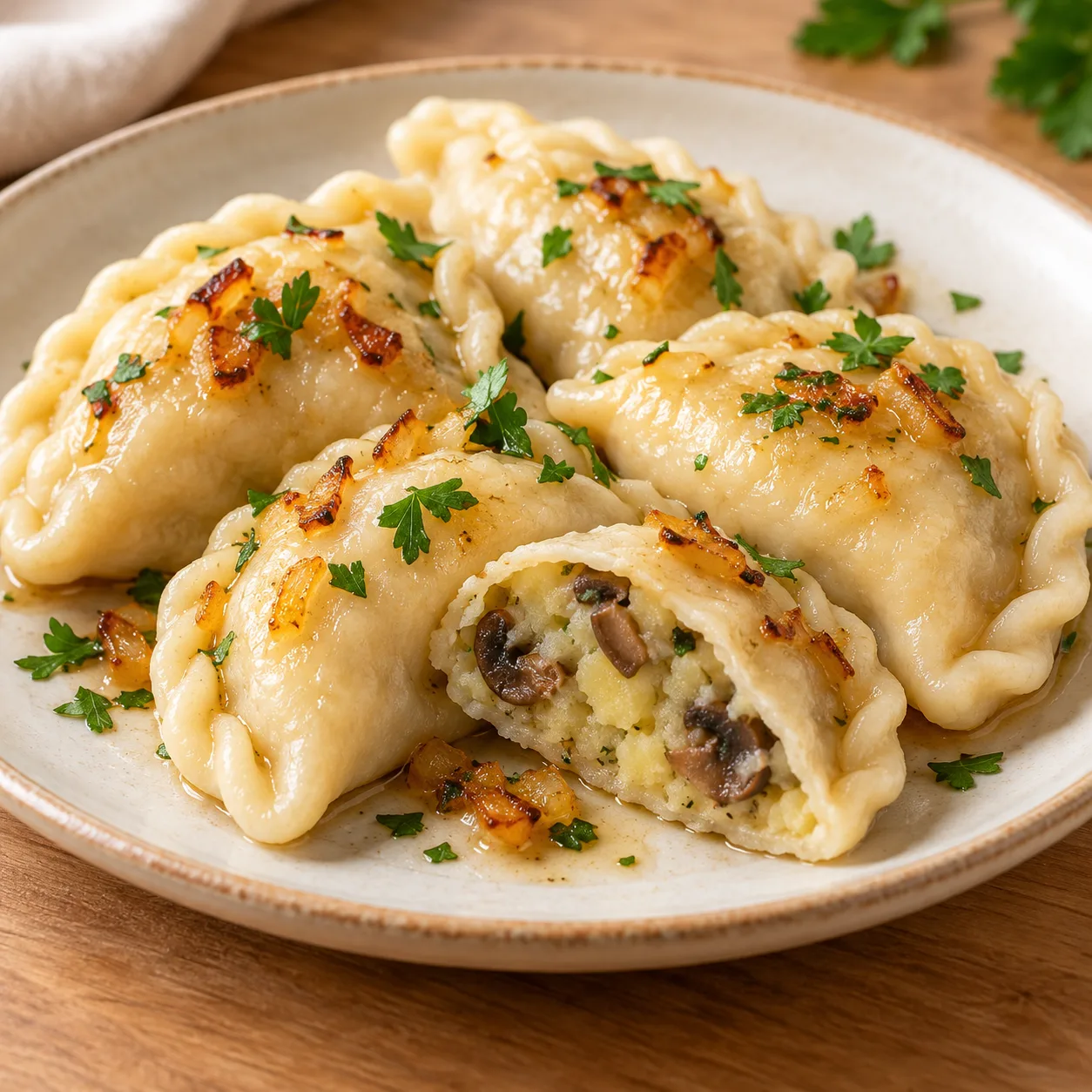 Вареники с картошкой и грибами